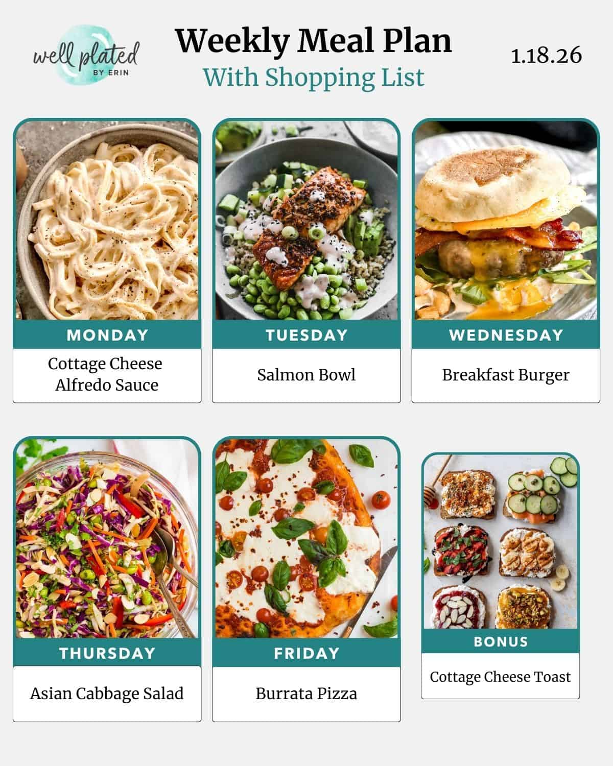 Weekly Meal Plan 1.18.26