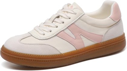 somiliss Walking Shoes for Women Fashion Sneakers Non Slip Work Shoes Comfortable Casual Tennis Sneakers Woman's Breathable Office Shoes Pink | Walking