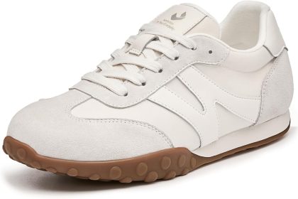 somiliss Women's Fashion Sneakers Comfortable Breathable Walking Shoes Casual Lightweight Hiking Shoes Retro Tennis Shoes Workout Gray/White | Fashion Sneakers