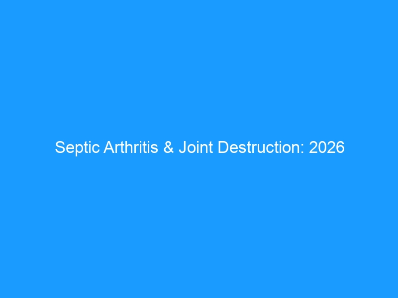 Septic Arthritis & Joint Destruction: 2026 Clinical Guide to Recognition, Treatment & Long-Term Recovery