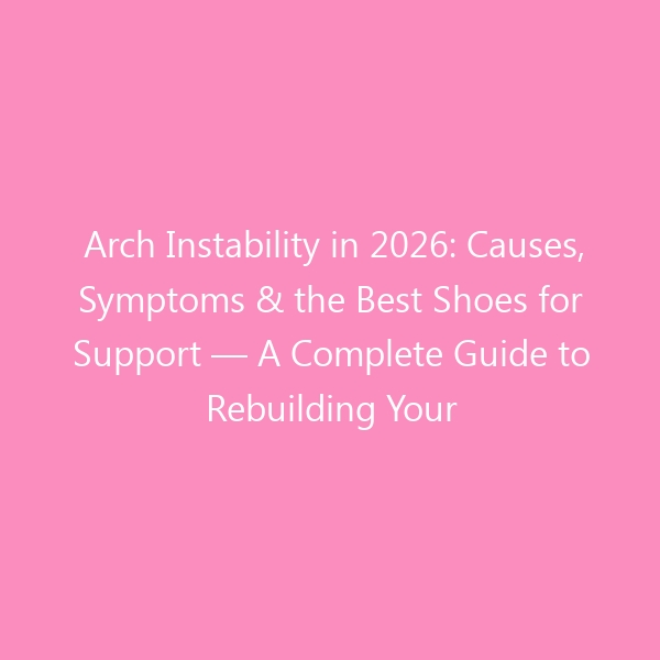 Arch Instability in 2026: Causes, Symptoms & the Best Shoes for Support — A Complete Guide to Rebuilding Your Foundation