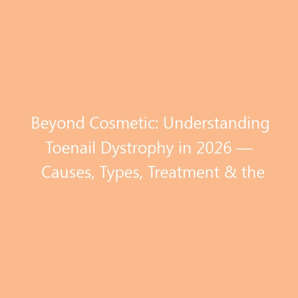 Beyond Cosmetic: Understanding Toenail Dystrophy in 2026 — Causes, Types, Treatment & the Best Footwear for Healthy Nails