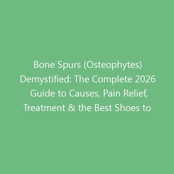Bone Spurs (Osteophytes) Demystified: The Complete 2026 Guide to Causes, Pain Relief, Treatment & the Best Shoes to Keep You Moving