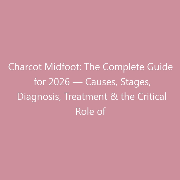 Charcot Midfoot: The Complete Guide for 2026 &mdash; Causes, Stages, Diagnosis, Treatment & the Critical Role of Footwear