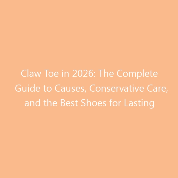 Claw Toe in 2026: The Complete Guide to Causes, Conservative Care, and the Best Shoes for Lasting Relief