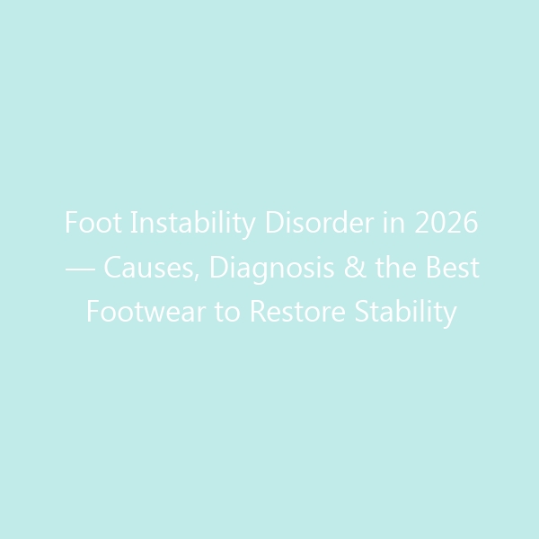 Foot Instability Disorder in 2026 — Causes, Diagnosis & the Best Footwear to Restore Stability
