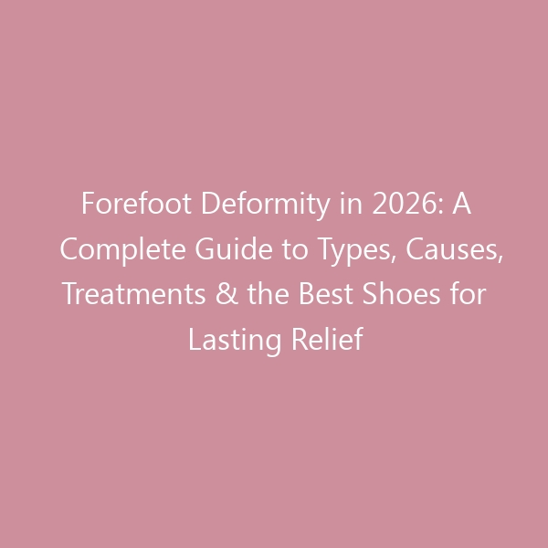 Forefoot Deformity in 2026: A Complete Guide to Types, Causes, Treatments & the Best Shoes for Lasting Relief