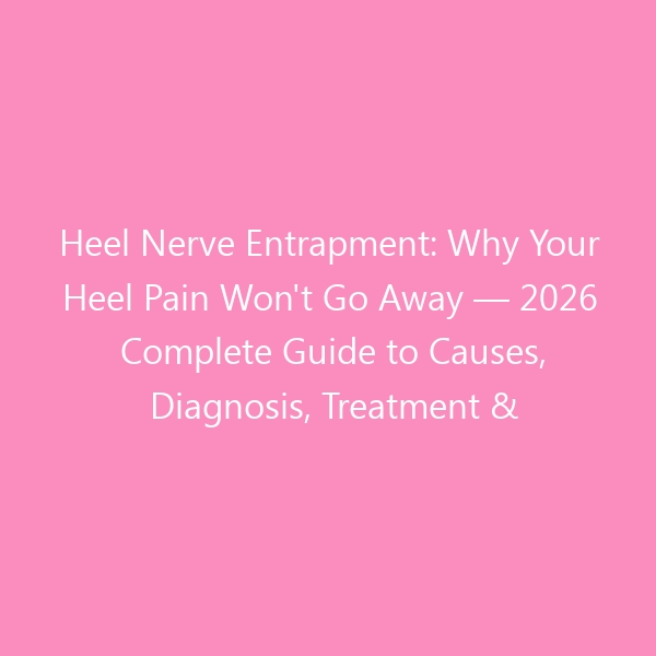 Heel Nerve Entrapment: Why Your Heel Pain Won’t Go Away — 2026 Complete Guide to Causes, Diagnosis, Treatment & the Best Shoes for Recovery