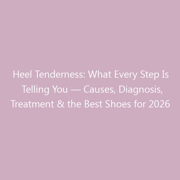 Heel Tenderness: What Every Step Is Telling You — Causes, Diagnosis, Treatment & the Best Shoes for 2026