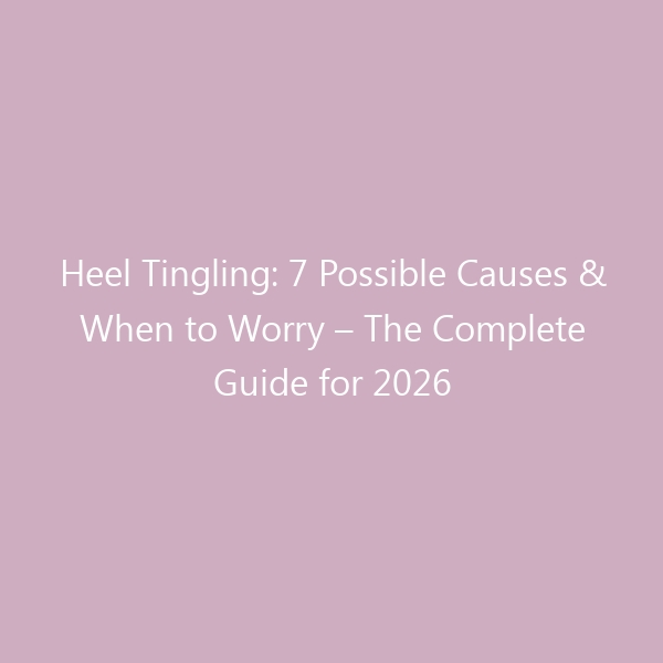 Heel Tingling: 7 Possible Causes & When to Worry – The Complete Guide for 2026