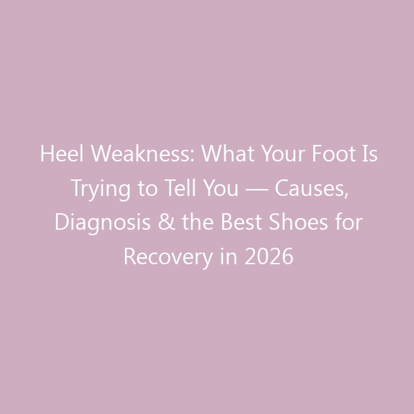Heel Weakness: What Your Foot Is Trying to Tell You — Causes, Diagnosis & the Best Shoes for Recovery in 2026
