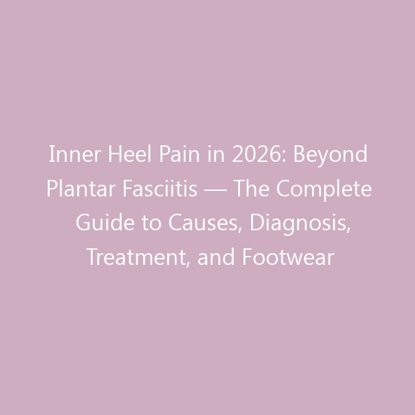 Inner Heel Pain in 2026: Beyond Plantar Fasciitis — The Complete Guide to Causes, Diagnosis, Treatment, and Footwear Solutions