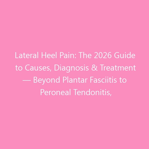 Lateral Heel Pain: The 2026 Guide to Causes, Diagnosis & Treatment — Beyond Plantar Fasciitis to Peroneal Tendonitis, Cuboid Syndrome & the Right Footwear