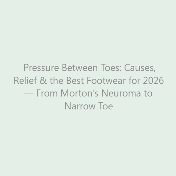 Pressure Between Toes: Causes, Relief & the Best Footwear for 2026 — From Morton&rsquo;s Neuroma to Narrow Toe Boxes