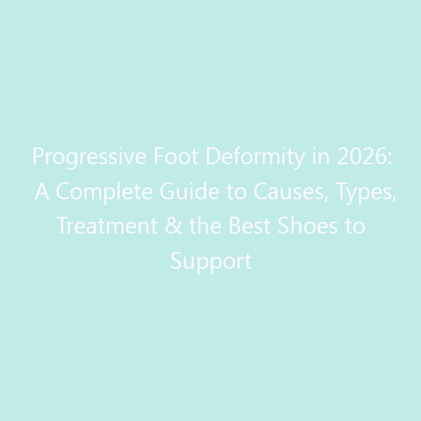 Progressive Foot Deformity in 2026: A Complete Guide to Causes, Types, Treatment & the Best Shoes to Support Changing Feet