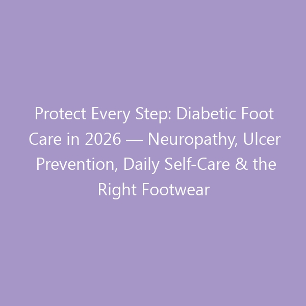 Protect Every Step: Diabetic Foot Care in 2026 — Neuropathy, Ulcer Prevention, Daily Self-Care & the Right Footwear to Keep You Moving