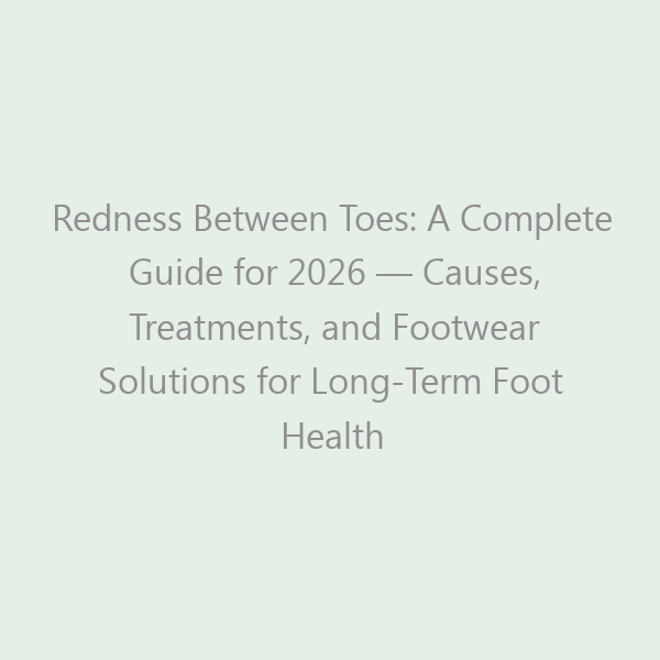 Redness Between Toes: A Complete Guide for 2026 — Causes, Treatments, and Footwear Solutions for Long-Term Foot Health