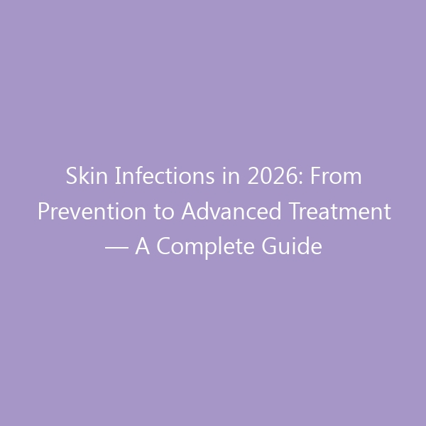 Skin Infections in 2026: From Prevention to Advanced Treatment — A Complete Guide
