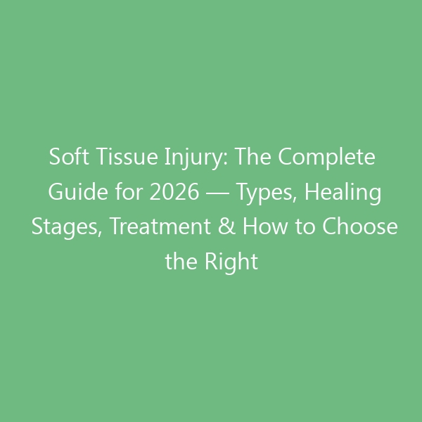 Soft Tissue Injury: The Complete Guide for 2026 — Types, Healing Stages, Treatment & How to Choose the Right Shoes for Recovery