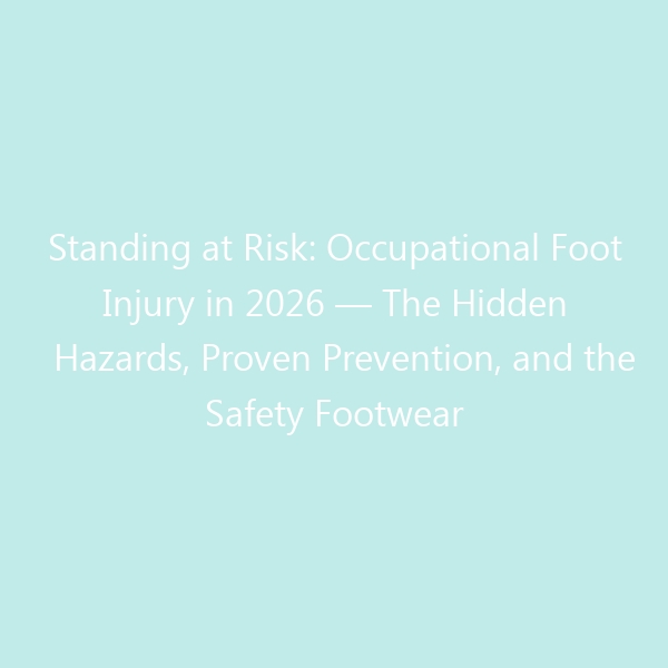Standing at Risk: Occupational Foot Injury in 2026 — The Hidden Hazards, Proven Prevention, and the Safety Footwear That Actually Protects You