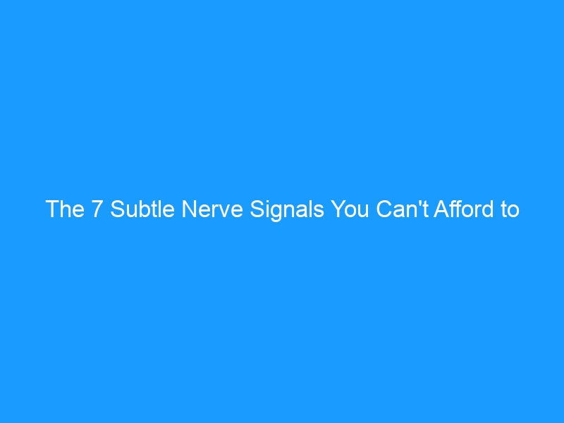 The 7 Subtle Nerve Signals You Can’t Afford to Miss: Early Signs of Diabetic Foot Problems in 2026 — Detection, Daily Checks & the Footwear That Protects You