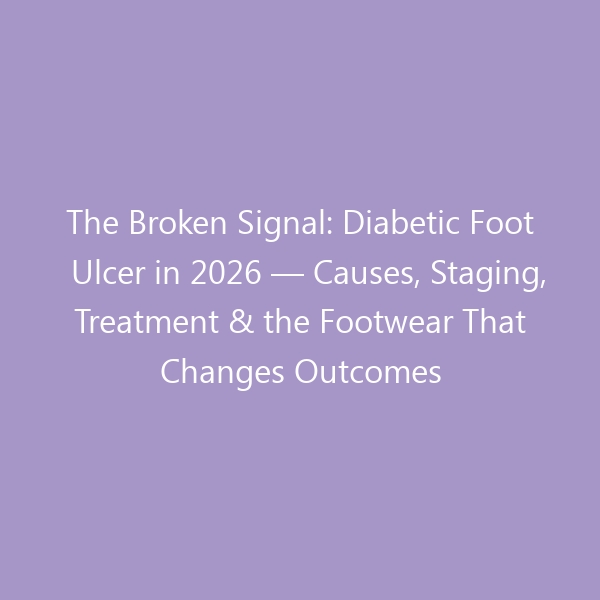 The Broken Signal: Diabetic Foot Ulcer in 2026 — Causes, Staging, Treatment & the Footwear That Changes Outcomes