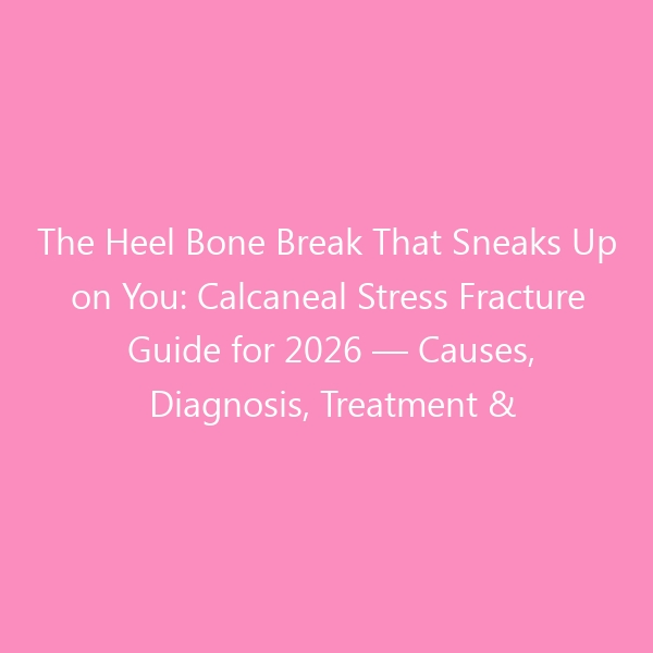 The Heel Bone Break That Sneaks Up on You: Calcaneal Stress Fracture Guide for 2026 — Causes, Diagnosis, Treatment & the Best Shoes for Recovery