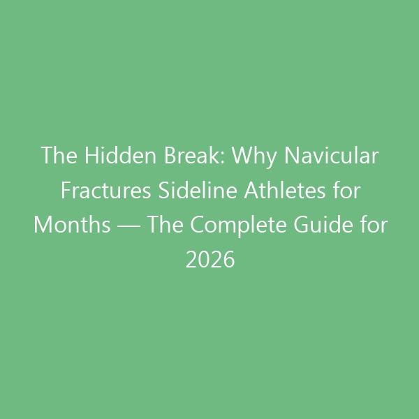 The Hidden Break: Why Navicular Fractures Sideline Athletes for Months — The Complete Guide for 2026