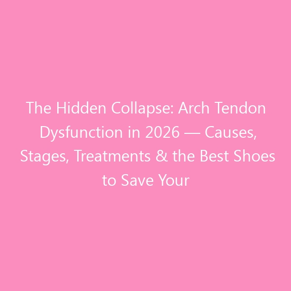 The Hidden Collapse: Arch Tendon Dysfunction in 2026 — Causes, Stages, Treatments & the Best Shoes to Save Your Arch