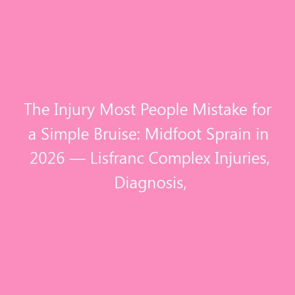 The Injury Most People Mistake for a Simple Bruise: Midfoot Sprain in 2026 — Lisfranc Complex Injuries, Diagnosis, Treatment & the Best Shoes for Recovery