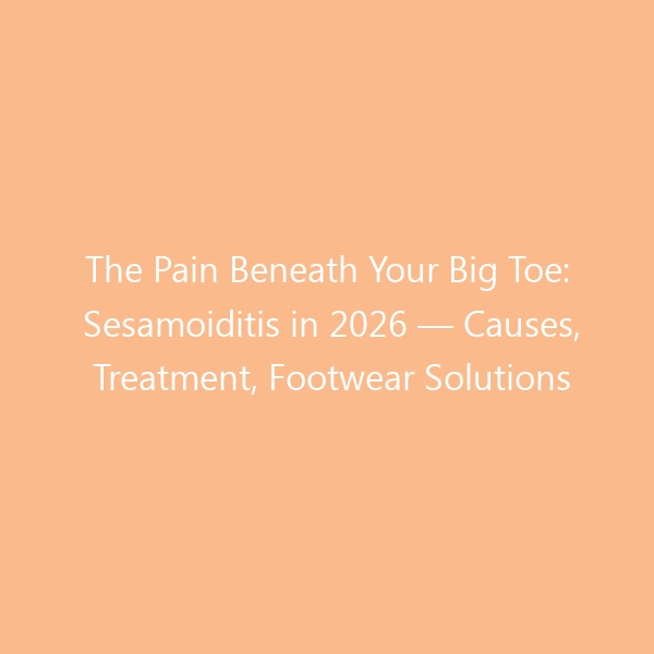 The Pain Beneath Your Big Toe: Sesamoiditis in 2026 &mdash; Causes, Treatment, Footwear Solutions & How to Return to Activity Without Flare-Ups