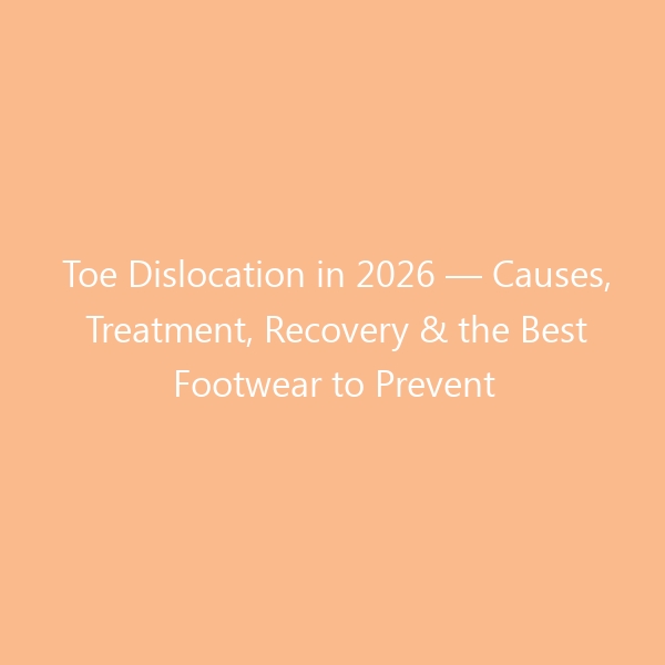 Toe Dislocation in 2026 &mdash; Causes, Treatment, Recovery & the Best Footwear to Prevent Reinjury