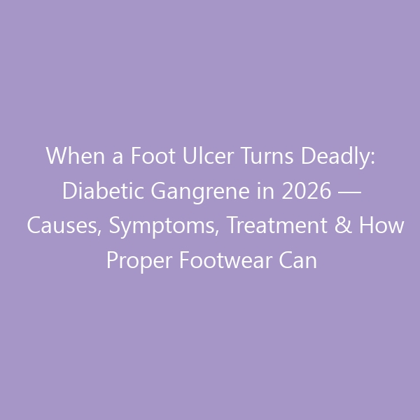 When a Foot Ulcer Turns Deadly: Diabetic Gangrene in 2026 — Causes, Symptoms, Treatment & How Proper Footwear Can Save Your Limb