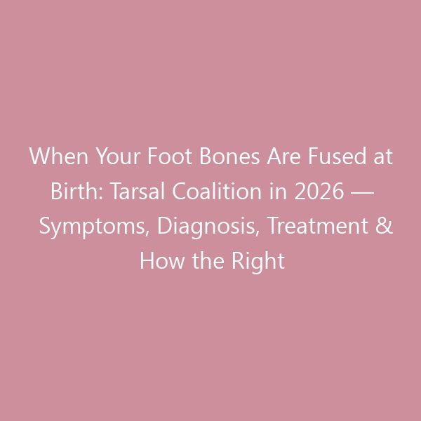 When Your Foot Bones Are Fused at Birth: Tarsal Coalition in 2026 — Symptoms, Diagnosis, Treatment & How the Right Footwear Can Help