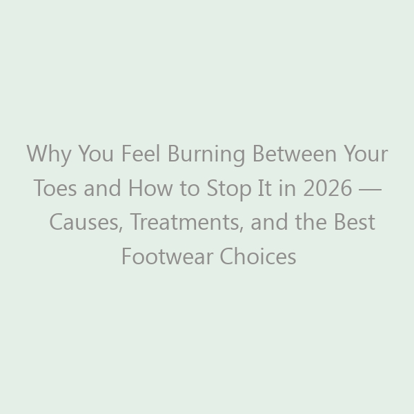 Why You Feel Burning Between Your Toes and How to Stop It in 2026 — Causes, Treatments, and the Best Footwear Choices