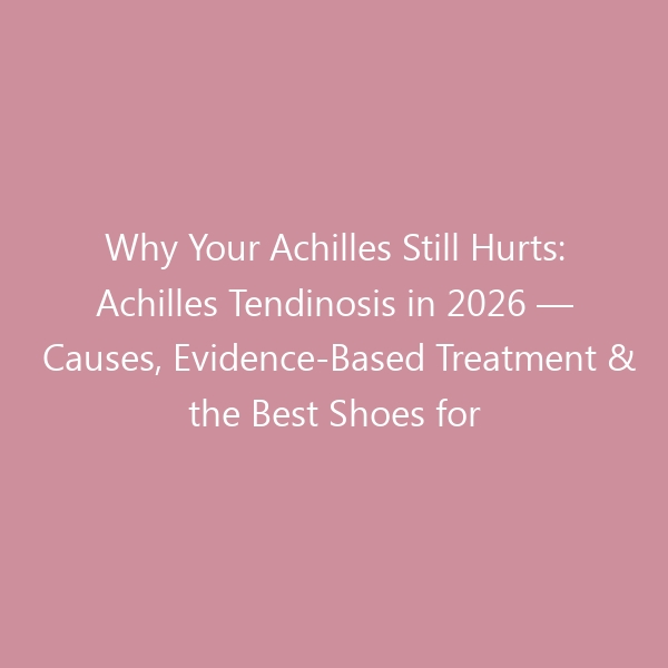 Why Your Achilles Still Hurts: Achilles Tendinosis in 2026 — Causes, Evidence-Based Treatment & the Best Shoes for Recovery