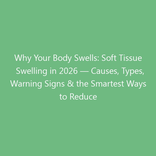 Why Your Body Swells: Soft Tissue Swelling in 2026 — Causes, Types, Warning Signs & the Smartest Ways to Reduce Inflammation