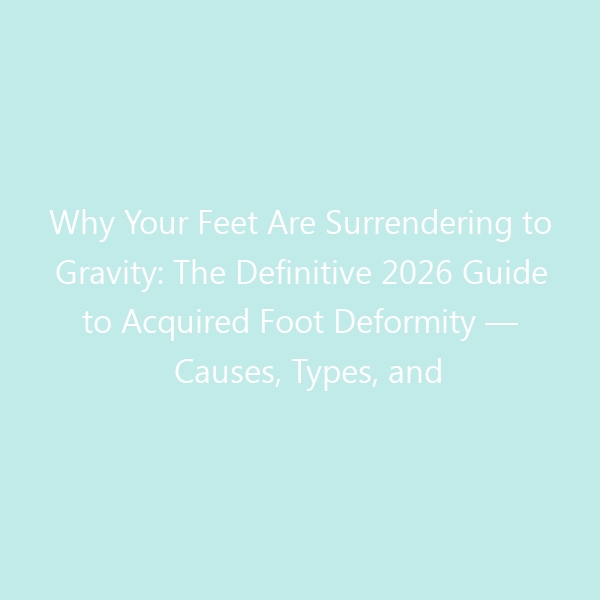 Why Your Feet Are Surrendering to Gravity: The Definitive 2026 Guide to Acquired Foot Deformity — Causes, Types, and the Critical Role of Footwear in Recovery