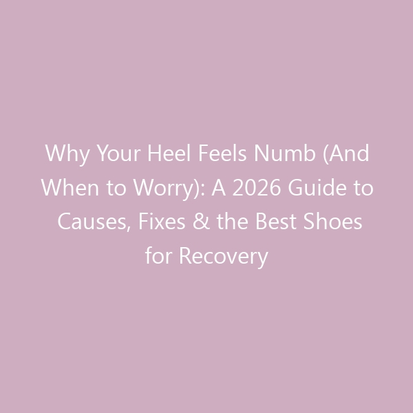 Why Your Heel Feels Numb (And When to Worry): A 2026 Guide to Causes, Fixes & the Best Shoes for Recovery