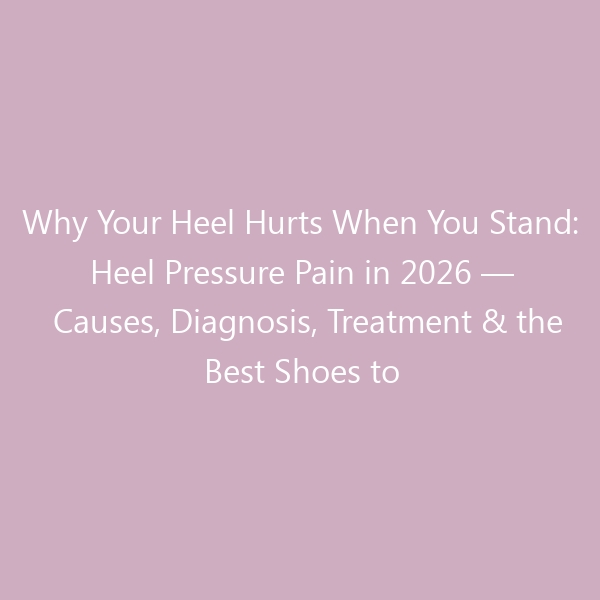 Why Your Heel Hurts When You Stand: Heel Pressure Pain in 2026 — Causes, Diagnosis, Treatment & the Best Shoes to Offload Your Feet