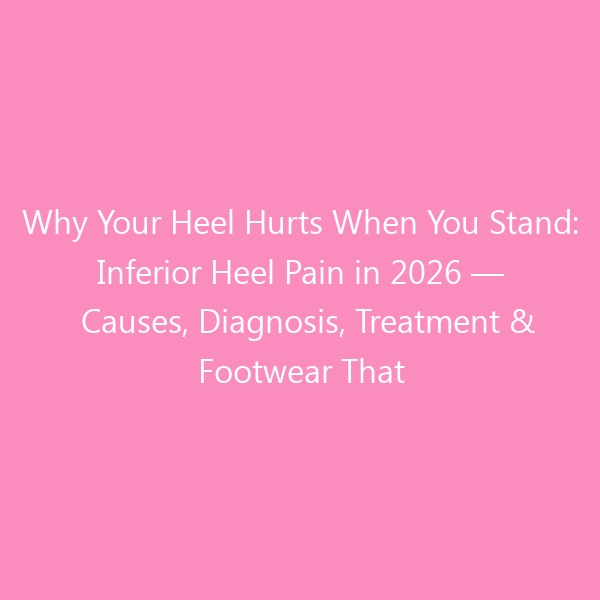 Why Your Heel Hurts When You Stand: Inferior Heel Pain in 2026 — Causes, Diagnosis, Treatment & Footwear That Heals