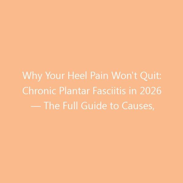Why Your Heel Pain Won’t Quit: Chronic Plantar Fasciitis in 2026 — The Full Guide to Causes, Clinical Treatments, Recovery Timelines & the Best Shoes for Lasting Relief