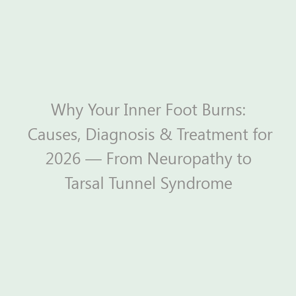Why Your Inner Foot Burns: Causes, Diagnosis & Treatment for 2026 — From Neuropathy to Tarsal Tunnel Syndrome & the Best Footwear for Relief
