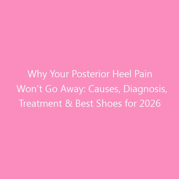 Why Your Posterior Heel Pain Won’t Go Away: Causes, Diagnosis, Treatment & Best Shoes for 2026