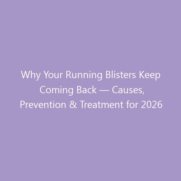 Why Your Running Blisters Keep Coming Back — Causes, Prevention & Treatment for 2026