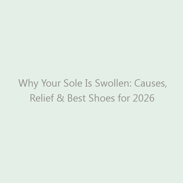 Why Your Sole Is Swollen: Causes, Relief & Best Shoes for 2026