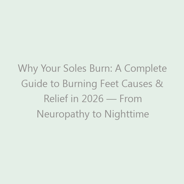 Why Your Soles Burn: A Complete Guide to Burning Feet Causes & Relief in 2026 — From Neuropathy to Nighttime Symptoms
