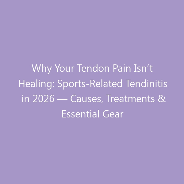 Why Your Tendon Pain Isn’t Healing: Sports-Related Tendinitis in 2026 — Causes, Treatments & Essential Gear