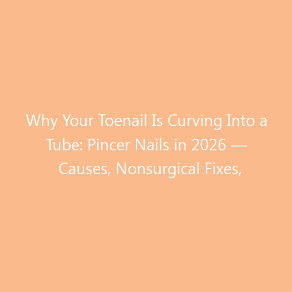 Why Your Toenail Is Curving Into a Tube: Pincer Nails in 2026 &mdash; Causes, Nonsurgical Fixes, and When You Need Surgery