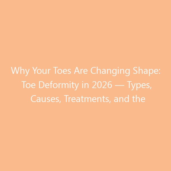 Why Your Toes Are Changing Shape: Toe Deformity in 2026 — Types, Causes, Treatments, and the Right Shoes for Lasting Relief